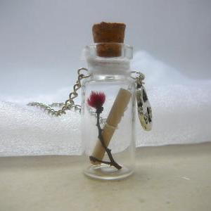Message In A Bottle, Bottle Necklace, Personalized..