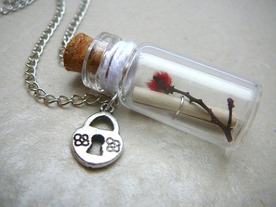 Love in a on sale bottle necklace